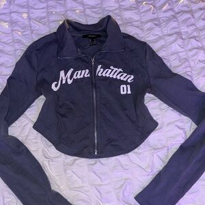 Forever 21 Women's Black Bomber Jacket